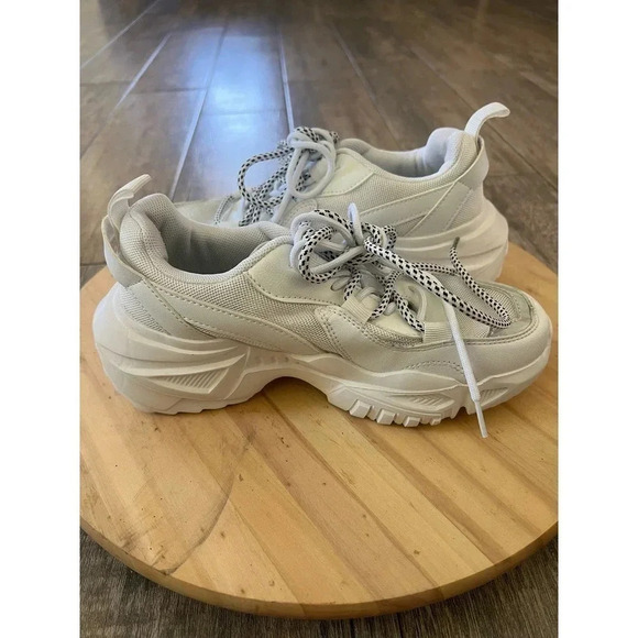 Berness Nova 01 Women's White Lace Up Running Mesh Sneaker Size 6 - Picture 3 of 6